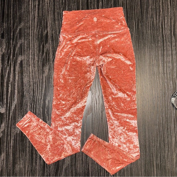 Lululemon Wunder Lounge High-Rise Tight 28" *Crushed Velvet in Soft Cranberry, 4 - Picture 8 of 13